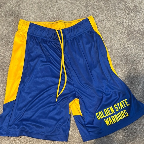 Blue and Yellow Men's Shorts - Picture 1 of 4